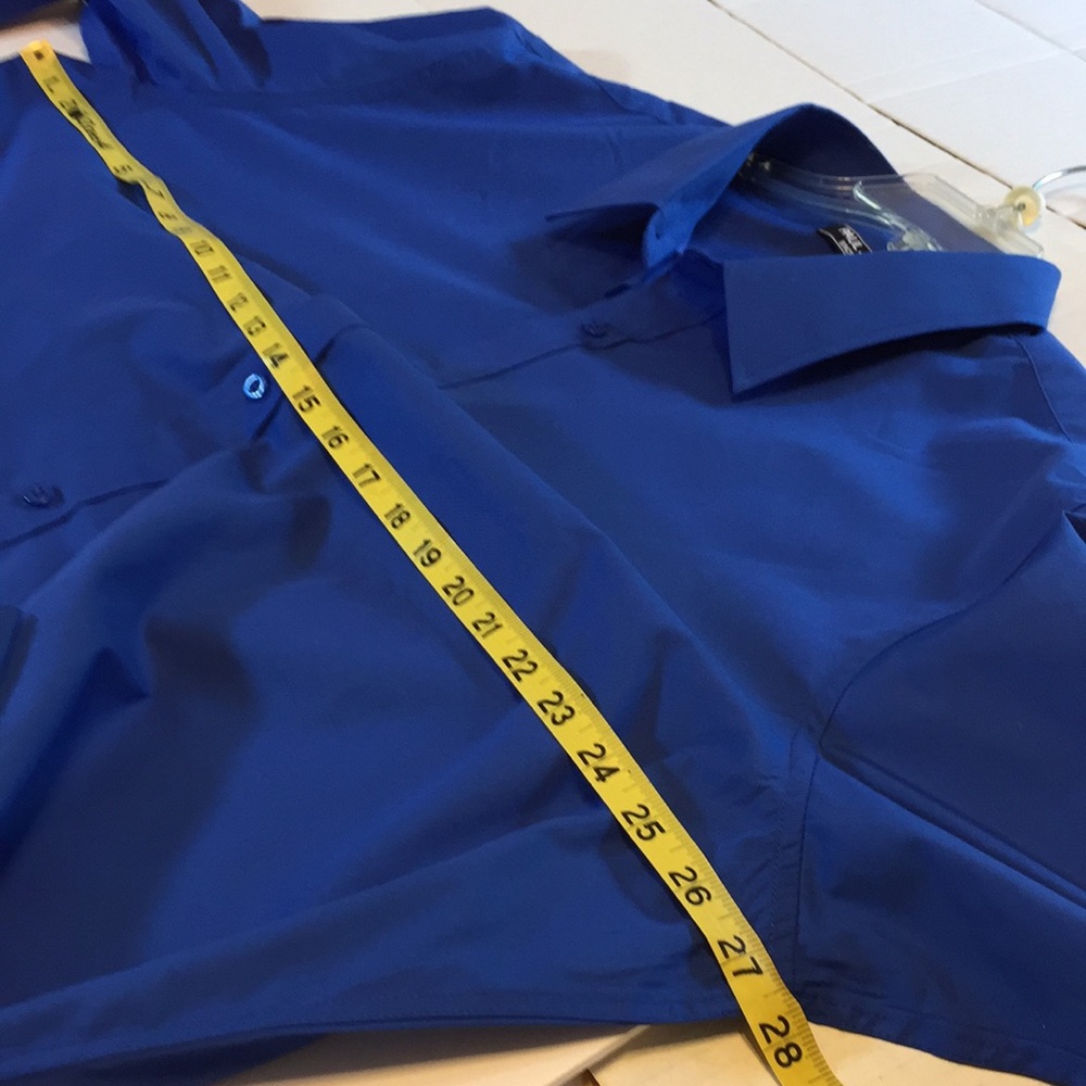 Paul Jones Long Sleeve Royal Blue Button Up Shirt 3XL NWOT - Picture 12 of 14